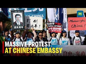 XI JINPING PROTEST LIVE: Tensions Flare Outside Chinese Embassy in Washington | US News Live