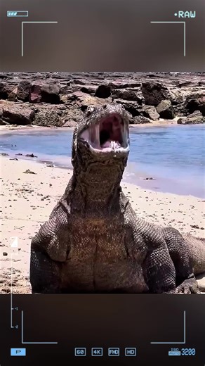 The aftermath of a Komodo dragon eating an electric eel. #wildanimals #animals #fyp