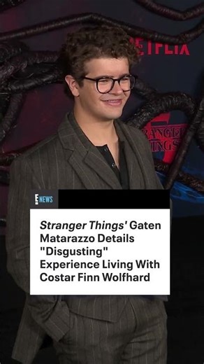 Gaten Matarazzo had the "college experience" living with Finn Wolfhard.😂