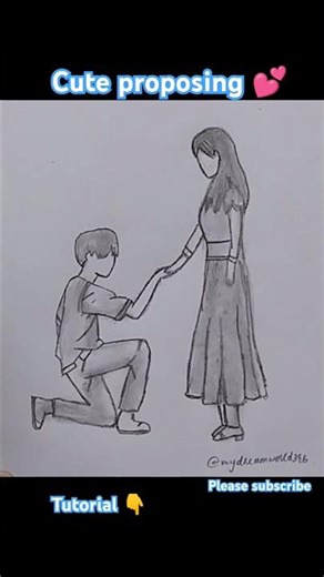 Cute proposing 🌹#proposal #love#drawing #shorts #short #satisfying #art #craft #pencil #video #viral