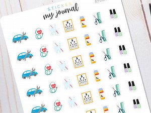 Appointment Reminder Stickers - Clear or White Paper - Colorful Calendar Icon Stickers for Your Bullet Journal or Planner - Etsy