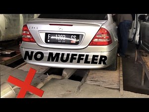 Mercedes C240 V6 Sound with MUFFLER and RESONATOR Delete