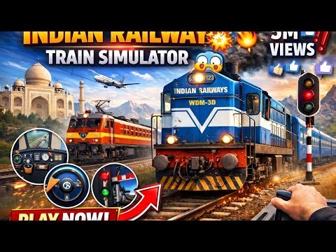 Indian Railway Train Simulator Full Route Gameplay | Realistic Graphics