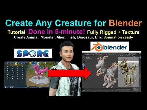 Spore Creature Creator to Blender