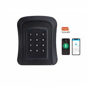 [Hot Item] Real Estate Tuya Key Safe Box Outdoor Wall Mounted Metal Smart Electronic Key Lock Box