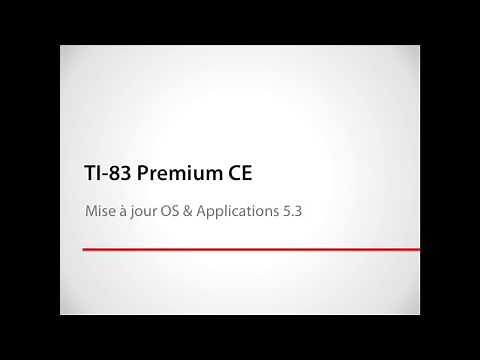Mise à jour OS & Applications 5.3 avec la TI-83 Premium CE