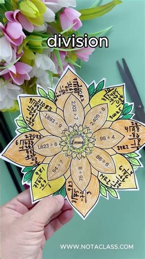 3rd, 4th, 5th Grade Flower Math Activities Bundle | Spring Math Center Worksheets & Bulletin Board