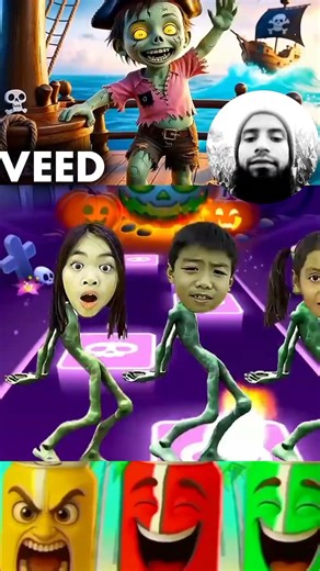 Toys and Colors Zombies #2 Dame Tu Cosita Coffin Dance Song Cover Tiles Hop #shorts #funny