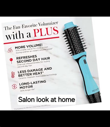 Revlon One-Step Volumizer PLUS for quick blowouts with more lift and smoother ends.