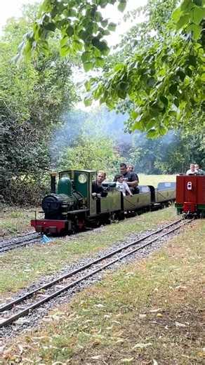 Steaming up the hill at the Swanley New Barn Railway #steamengine #steam #steamtrain