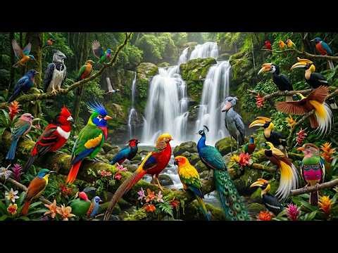 Amazon Bird Life with Gentle River Sounds 🐦🌳🦜🦩🌊#BirdLife #WaterSounds #RiverSounds #FlowingWater