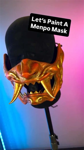 Painting and Weathering a Menpo Mask #samuraiarmor #cosplaycostume #propmaking
