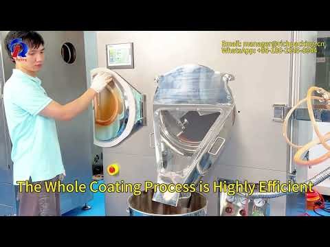 High Efficiency Tablet Coating Machine | Uniform Coating Demo for Pharma | Rich Packing