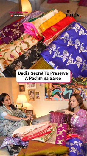 How Do You Keep Luxury Pashmina Sarees Fresh For Decades? #hauterrfly #shorts