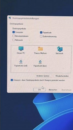 Windows 11 - Desktopsymbole einblenden bzw. ausblenden