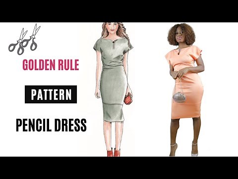How to sew a pencil dress || The Golden Rule Pattern || Lutterloh system pattern || DIY || Tutorial