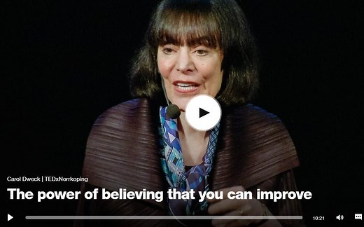 【TED】中文字幕 别再表扬孩子“聪明”了The power of believing that you can improve