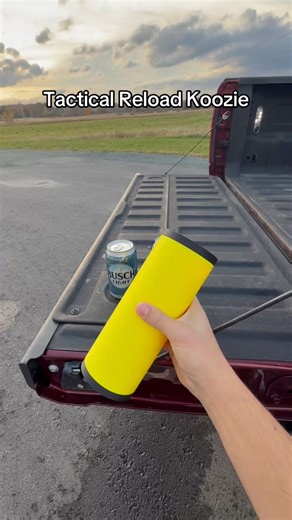 Meet the Tactical Reload Koozie 🔥 The only koozie that reloads — holds two beers, ejects the empty, and keeps the fun going non-stop 🍻 | CruiseCup
