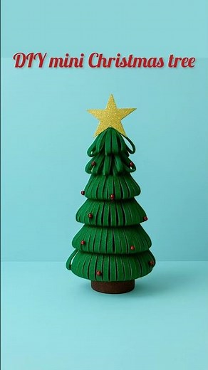 DIY Mini Christmas Tree Craft | Cute & Easy Holiday Decor #christmas #christmastree #diy #easydiy