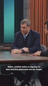 12K views · 314 reactions | Die Ampel ist zerstritten und der Kanzler erklärt nicht, was er will. Wir haben unsere Zusammenarbeit angeboten, aber die Ampel muss ihre Politik ändern. #Miosga | Markus Söder | Facebook