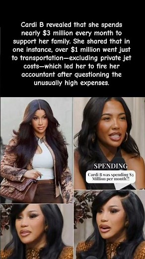 Cardi B LET GO of Her Accountant After a $1M Bill?! This Monthly Spending Is Unreal! #cardib #shorts