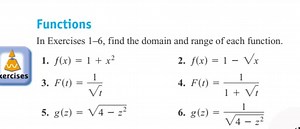 FunctionsIn Exercises 1-6, find the domain and range of each f... | Filo