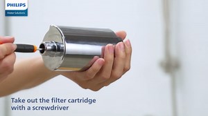 Philips Shower Filter Cartridge AWP175/37, for Philips Shower Filter AWP1775 Series, NSF Certified KDF Material Double Mesh Filtration, Reducing Chlorine/Impurities/Rust Sediments