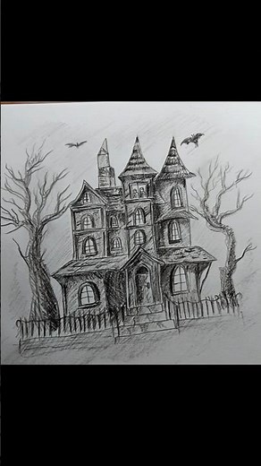 I Drew a Haunted House... Would You Enter? 👻🏚️