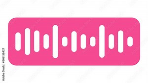 Animated sound wave spectrum transparent background 4K