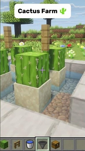 The Easiest Cactus Farm You'll Ever Build 🌵 #minecraft #gaming