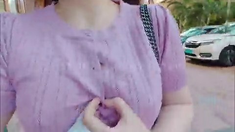 RT @Coder_name01: 上班噜～路上露出，解扣子解好久哈哈哈哈哈哈#露出 #露点 #doggy #bdsmِ #暴露