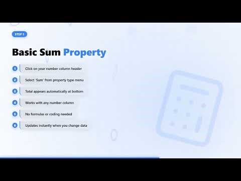 How to Sum a Column on Notion (Full 2026 Guide)