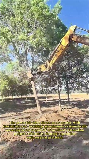 Tree Removal Revolution: Watch This Claw-Wielding Excavator Transform Forest Back to Farmland!