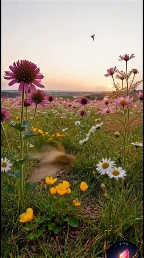 Bees Dancing Over Wildflowers at Sunset 🌸 | Relaxing Time-Lapse 4K #shorts #timelapse #nature