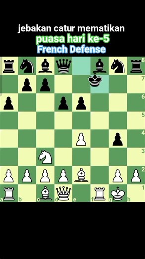 Jebakan putih yang mematikan,, French Defense #chess #caturterbaru #shorts