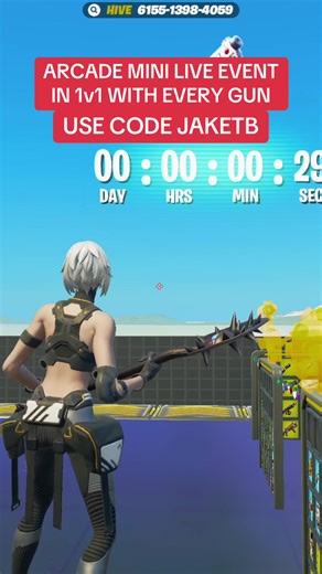 *NEW* ARCADE MINI EVENT in 1V1 WITH EVERY GUN! #fortnite #fortnitecreative #xyzbca #hivemaps #usecodejaketb