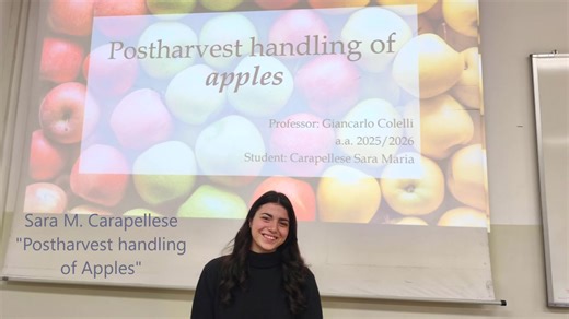 STUDENTS ON STAGE! Students presenting on "POSTHARVEST HANDLING OF SELECTED COMMODITIES" within the Courses on “Equipment for postharvest handling of fresh & fresh-cut produce” and of “Precision management of unit operations in postharvest handling” Department DAFNE, University of Foggia Academic Year 2025/2026 Instructor: Prof. Giancarlo Colelli Available also here: https://youtu.be/FzFr4fukpM4?si=xSId8St7KC8tVyxP | Research Unit in Postharvest Technology - UNIFG