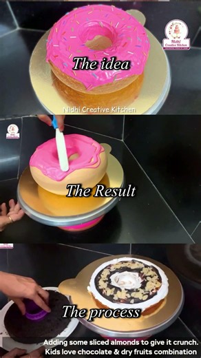 🍩 From Scratch to Stunning Donut Cake! | Complete Donut Making Process 🍩