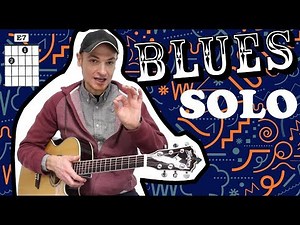 Learn a simple ACOUSTIC BLUES SOLO (in E) (TABS)