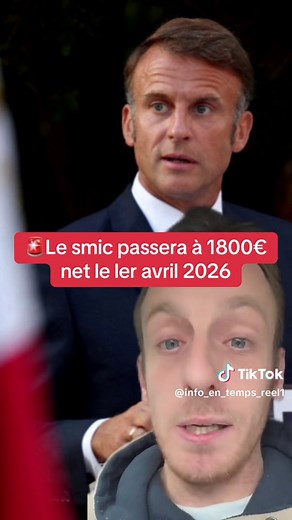 Augmentation du SMIC à 1800€ en avril 2026