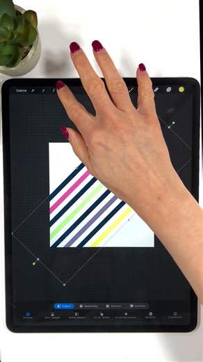 Diagonales Streifenmuster in Procreate in 1 Minute erstellt #procreate #procreatetipps