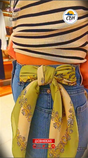 How to tie a scarf belt #shorts