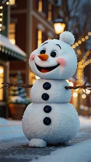 Dancing through winter streets. Adorable snowman brings winter vibes & holiday joy #christmas