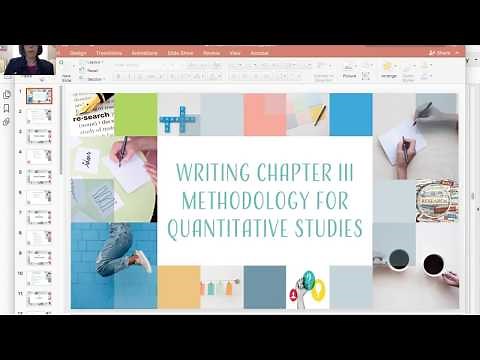 Methodology, Writing Chapter III of a Quantitative Thesis Proposal