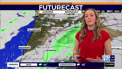 A mostly cloudy start to the workweek around Portland, chance of drizzle Monday