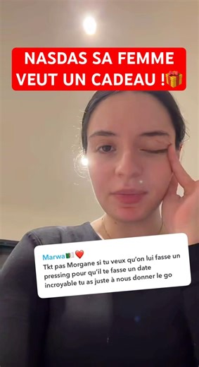 NASDAS SA FEMME VEUT UN CADEAU !🎁😍#nasdas #couple #morgane #cadeau #teamnasdas #shorts #amour #fyp