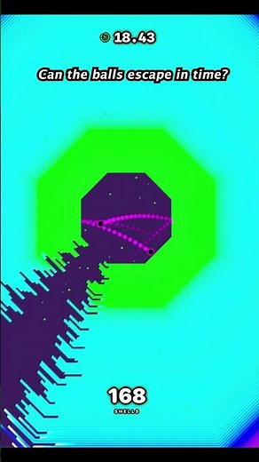 Rainbow Bouncing Ball Simulation #physics #gamedev