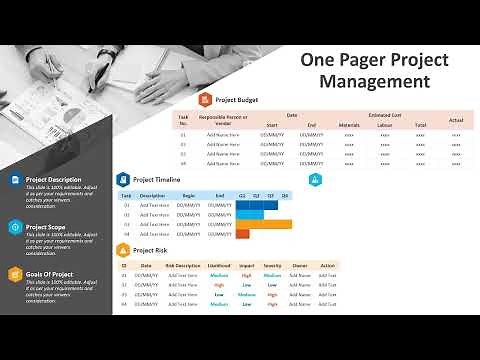 One Pager Project Management PowerPoint Slide | Kridha Graphics