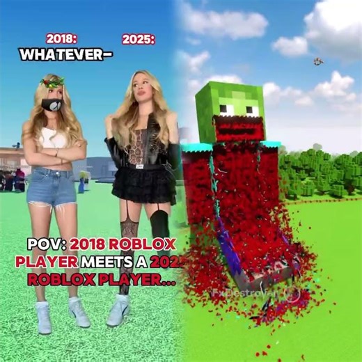 ROBLOX 2018 Player Vs. ROBLOX 2025 Player #pov #funny #fanpages