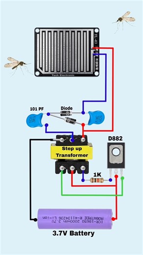 Mosquito Killer Circuit ⚡ | How to Make a Mosquito Killer Machine? #Shorts